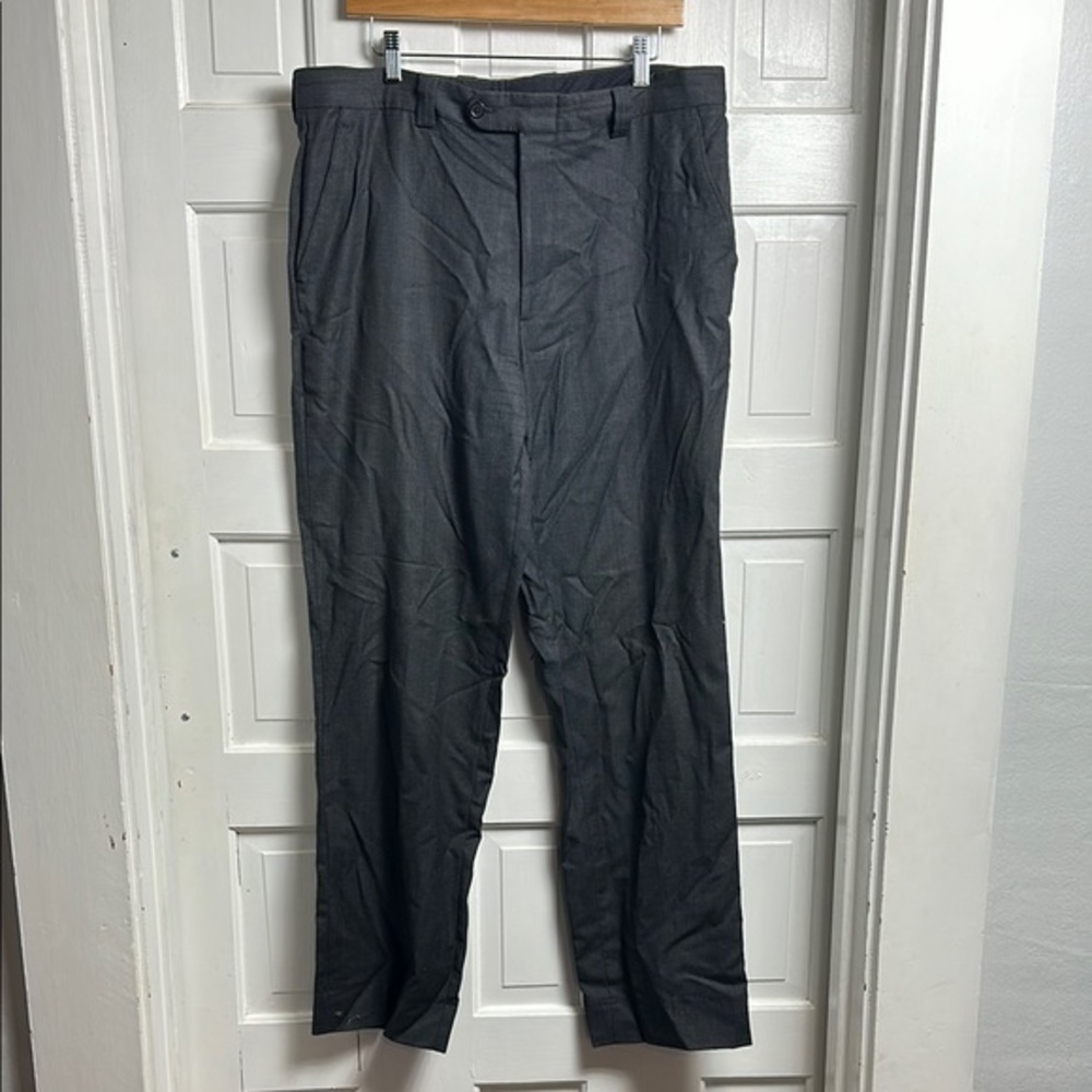 Linea Naturale Luxe Men’s Size 36 100% Wool Italian Flat Front Trousers Italy